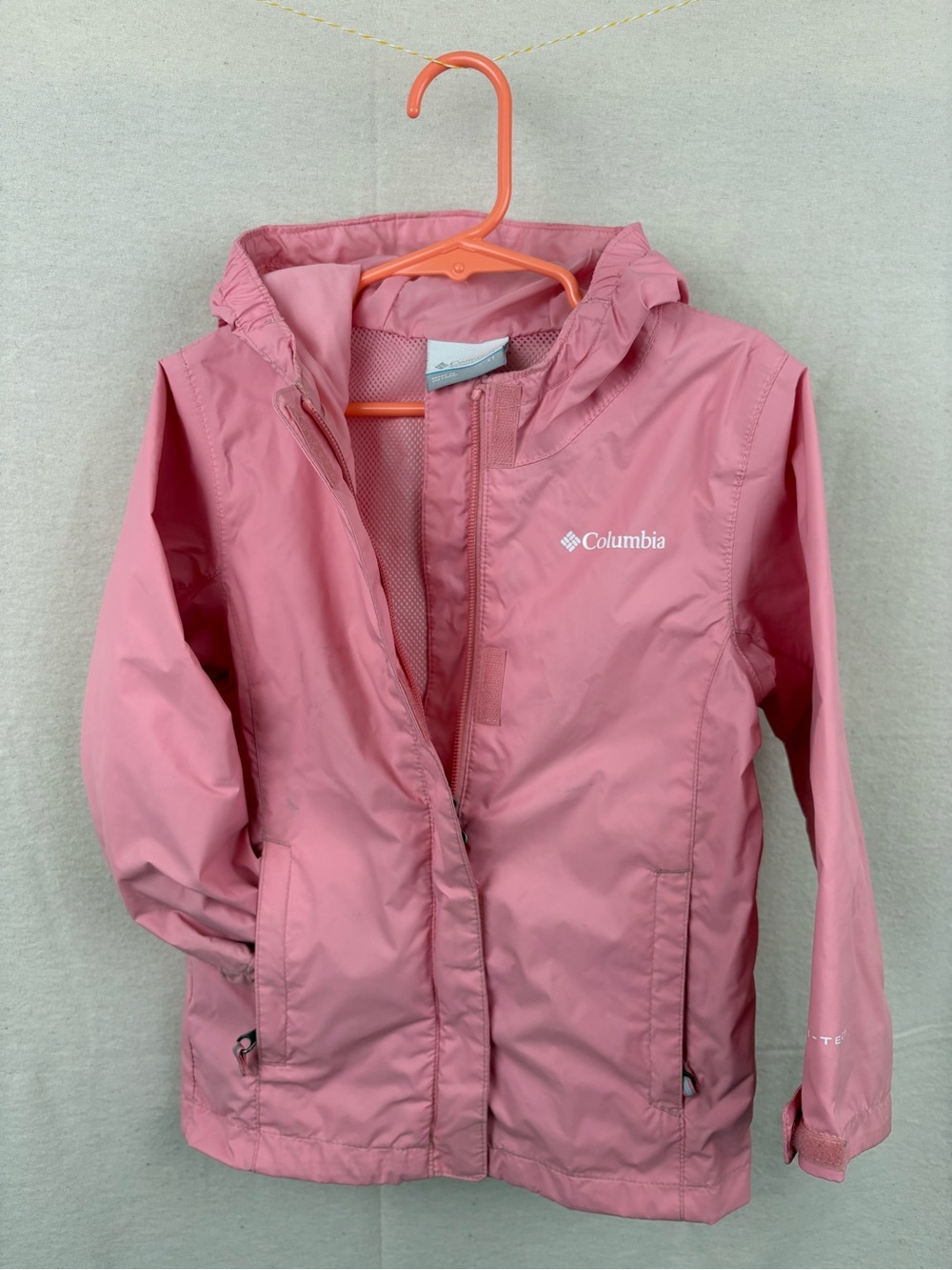 Columbia Kids Pink Hooded Rain Jacket